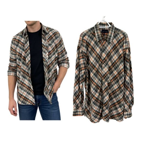 Phat Farm Other - Phat Farm‎ 3XL Plaid Snap Button Shirt Y2K Streetwear Oversized